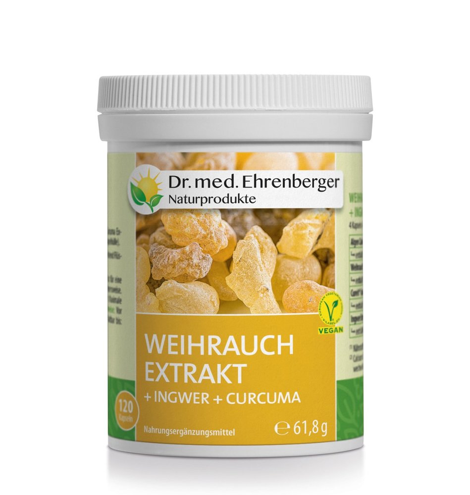 Weihrauch Extrakt Kapseln (+Ingwer +Curcuma) - Dr. Ehrenberger -