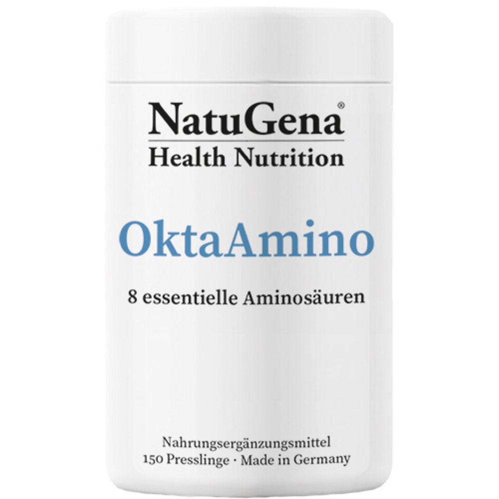 Natugena - Okta­Amino (EAA + BCAA) 8 essentielle Aminosäuren + GRATIS Curcumin PROBE 1x je Sendung